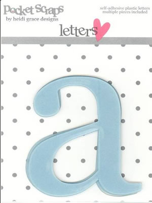 Heidi Grace - Inspire Me - Plastic Alpha Stickers a - 2/pk  (sold in 3's)
